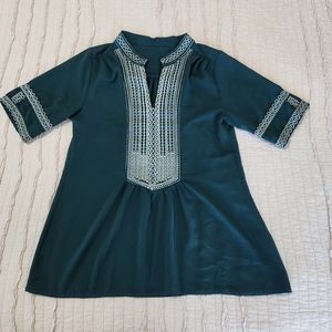Unbranded Women's Boho Tunic Blousr, Size S, Green